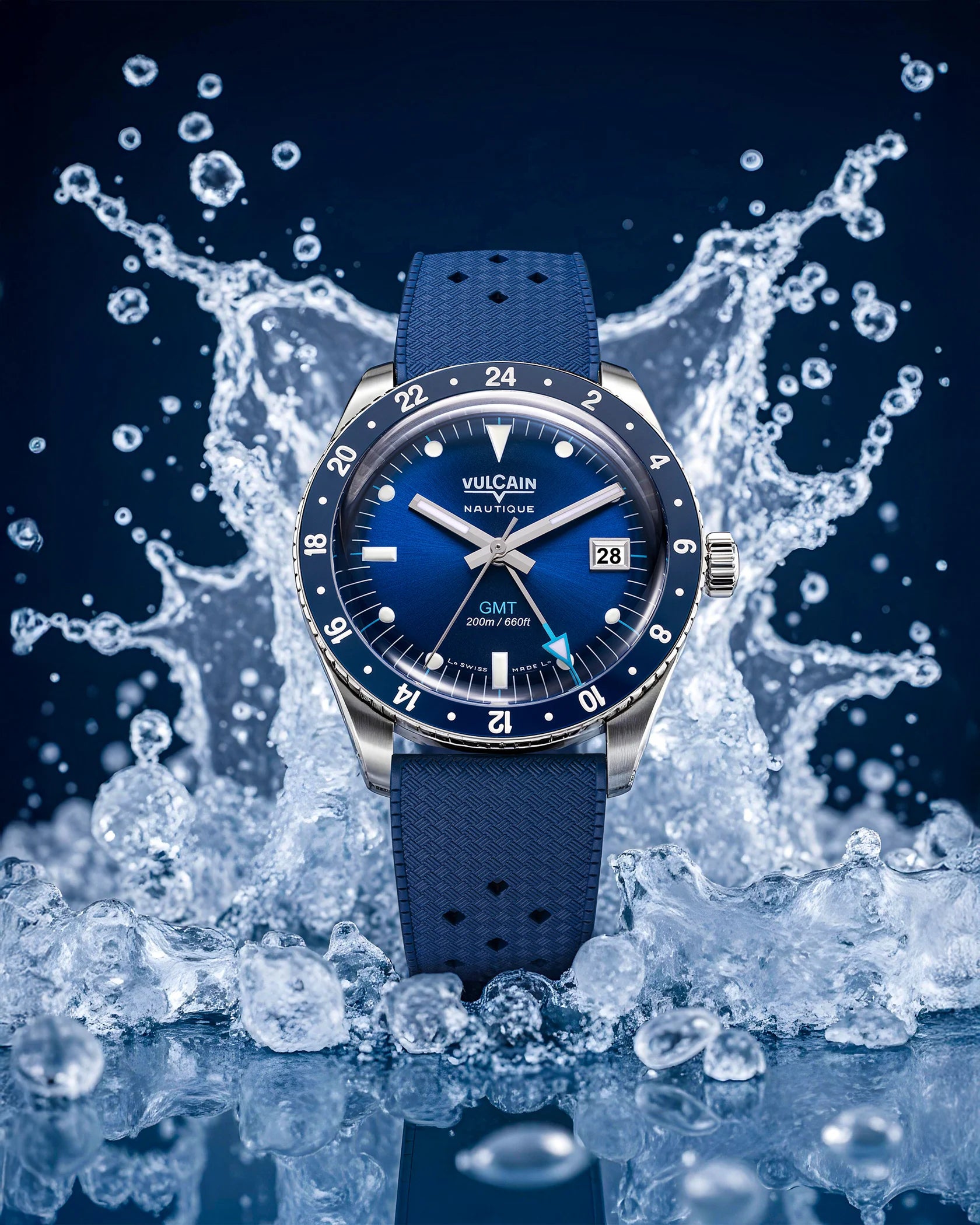 Vulcain Skindiver Nautical GMT Blue (38mm) 680174B37.BAR254