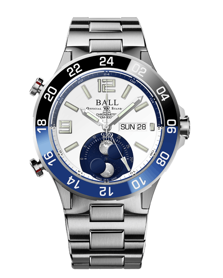 BALL Roadmaster Marine GMT Moon Phase (42mm) DG3220A-S8C