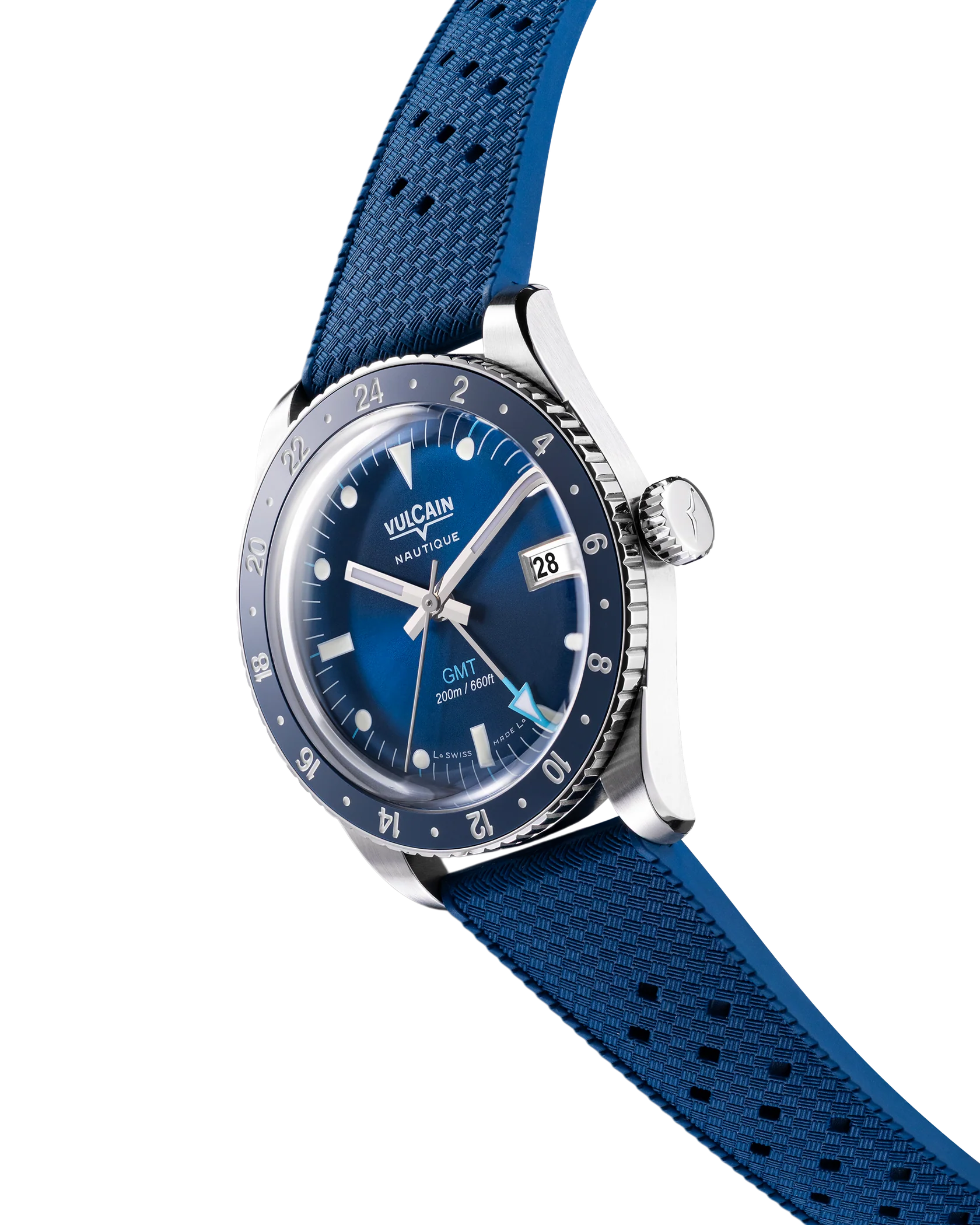 Vulcain Skindiver Nautical GMT Blue (38mm) 680174B37.BAR254