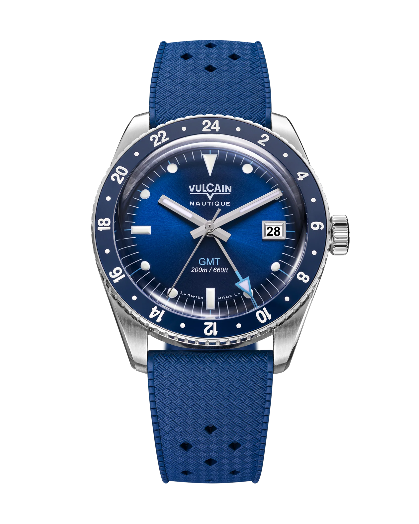 Vulcain Skindiver Nautical GMT Blue (38mm) 680174B37.BAR254