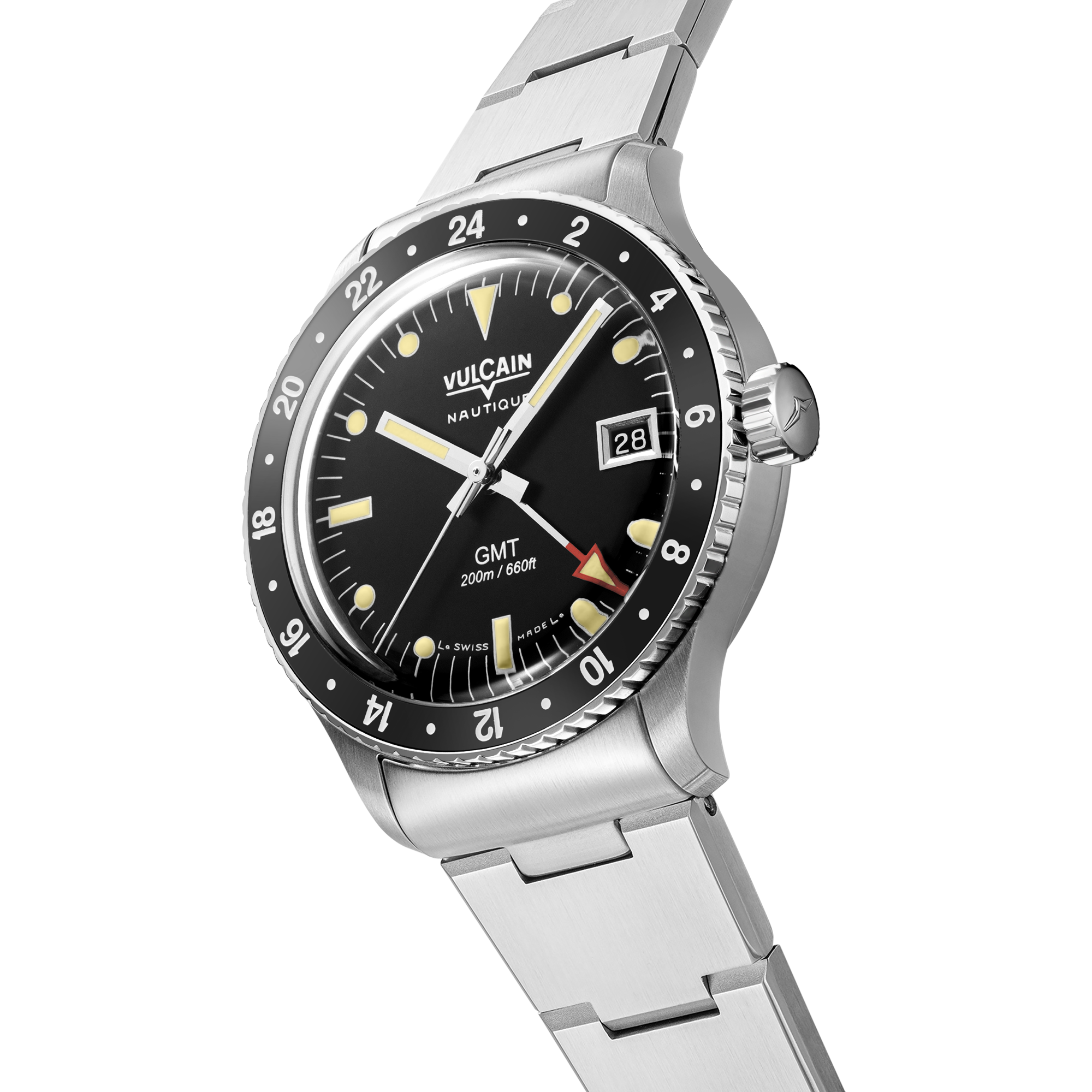 Vulcain Skindiver Nautical GMT Black (38mm) 680174A07