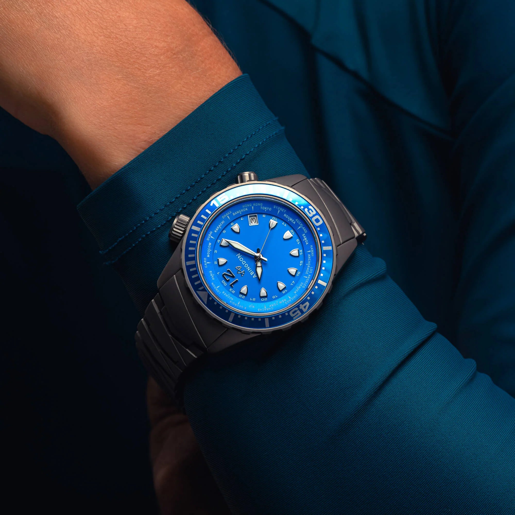 Abingdon Marina (40mm) Bahama Blue