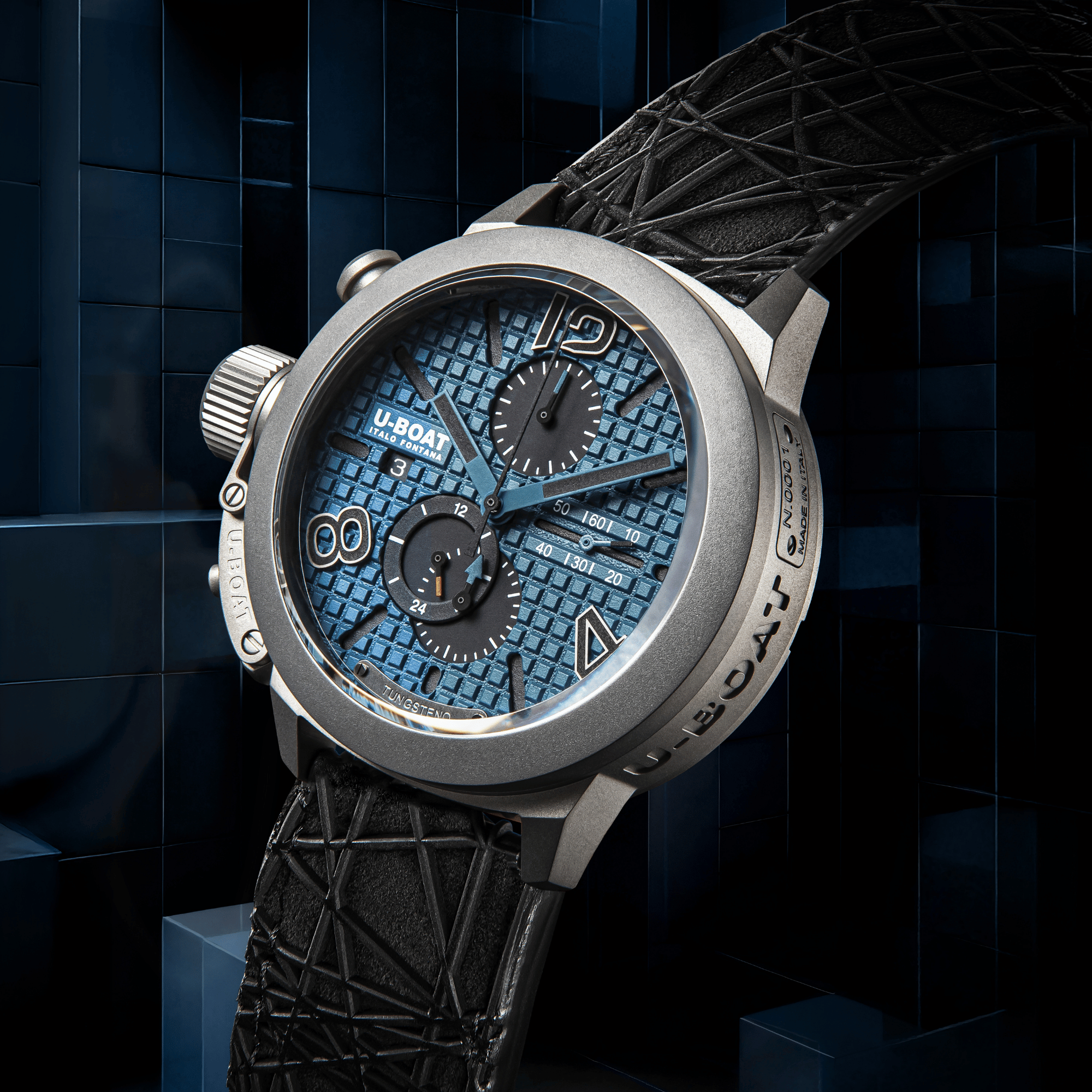 U-BOAT CLASSICO 45 TITANIUM TUNGSTEN BLUE REF. 3003
