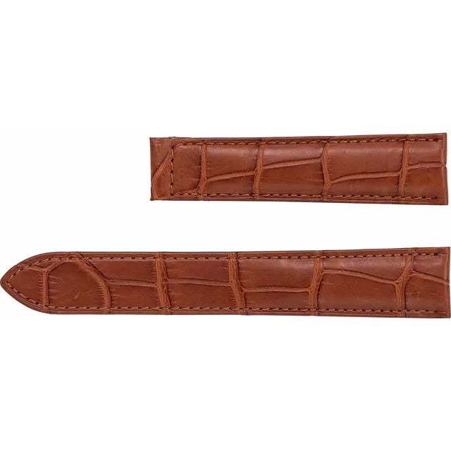 18mm Honey Alligator Leather Watch Strap - Cartier Tank Francaise Replacement