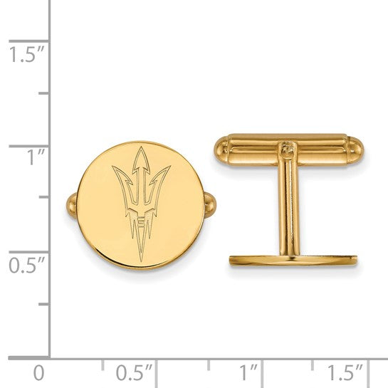 Arizona State University Pitchfork 14k Cufflinks