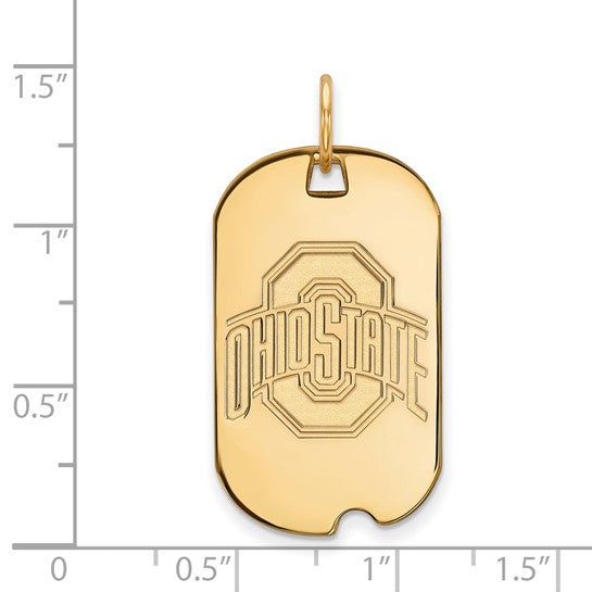Ohio State University 14k Small Dog Tag Pendant