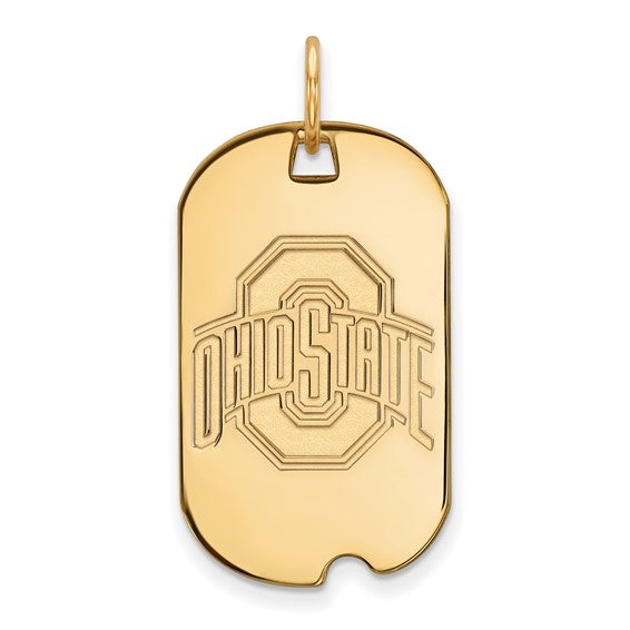 Ohio State University 14k Small Dog Tag Pendant