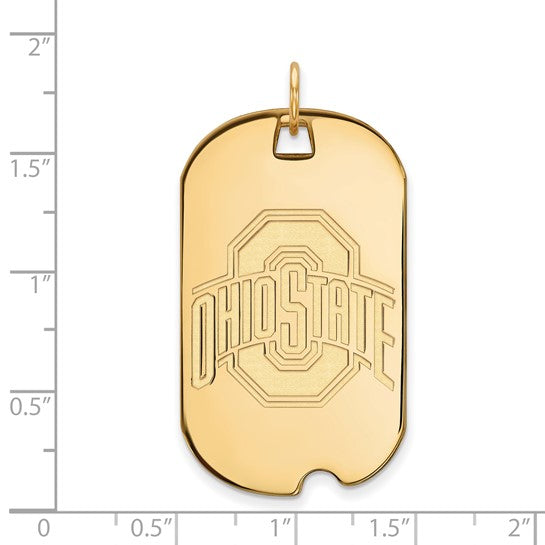 Ohio State University 14k Large Dog Tag Pendant