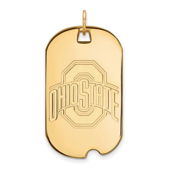 Ohio State University 14k Large Dog Tag Pendant