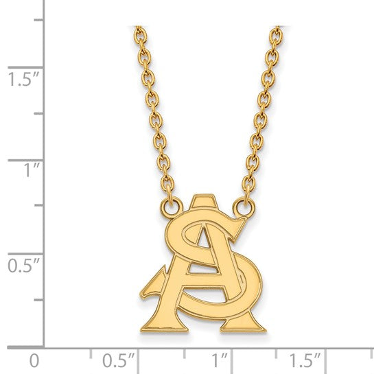 Arizona State University A-S Large Pendant on 18" Cable Chain