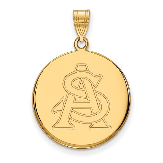 Arizona State University A-S 14k Large Disc Pendant