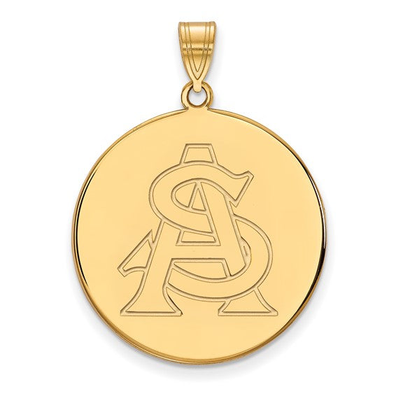 Arizona State University A-S 14k Extra Large Disc Pendant