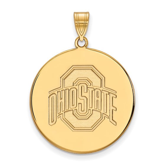 Ohio State University 14k Extra Large Disc Pendant