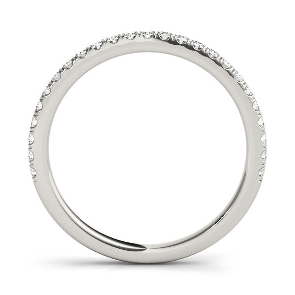 14k White Gold Lab-Created Diamond Wedding Band