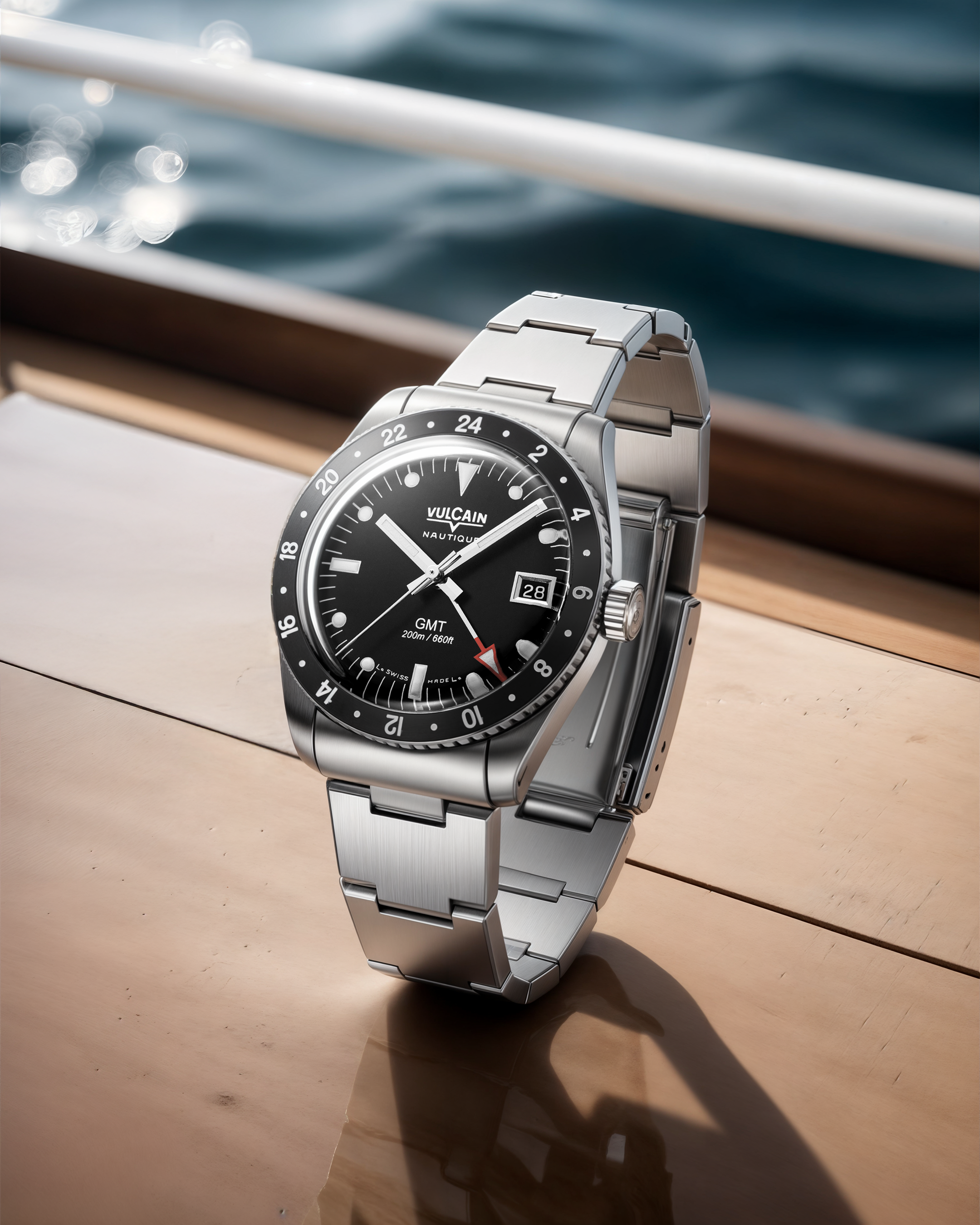 Vulcain Skindiver Nautical GMT Black (38mm) 680174B07