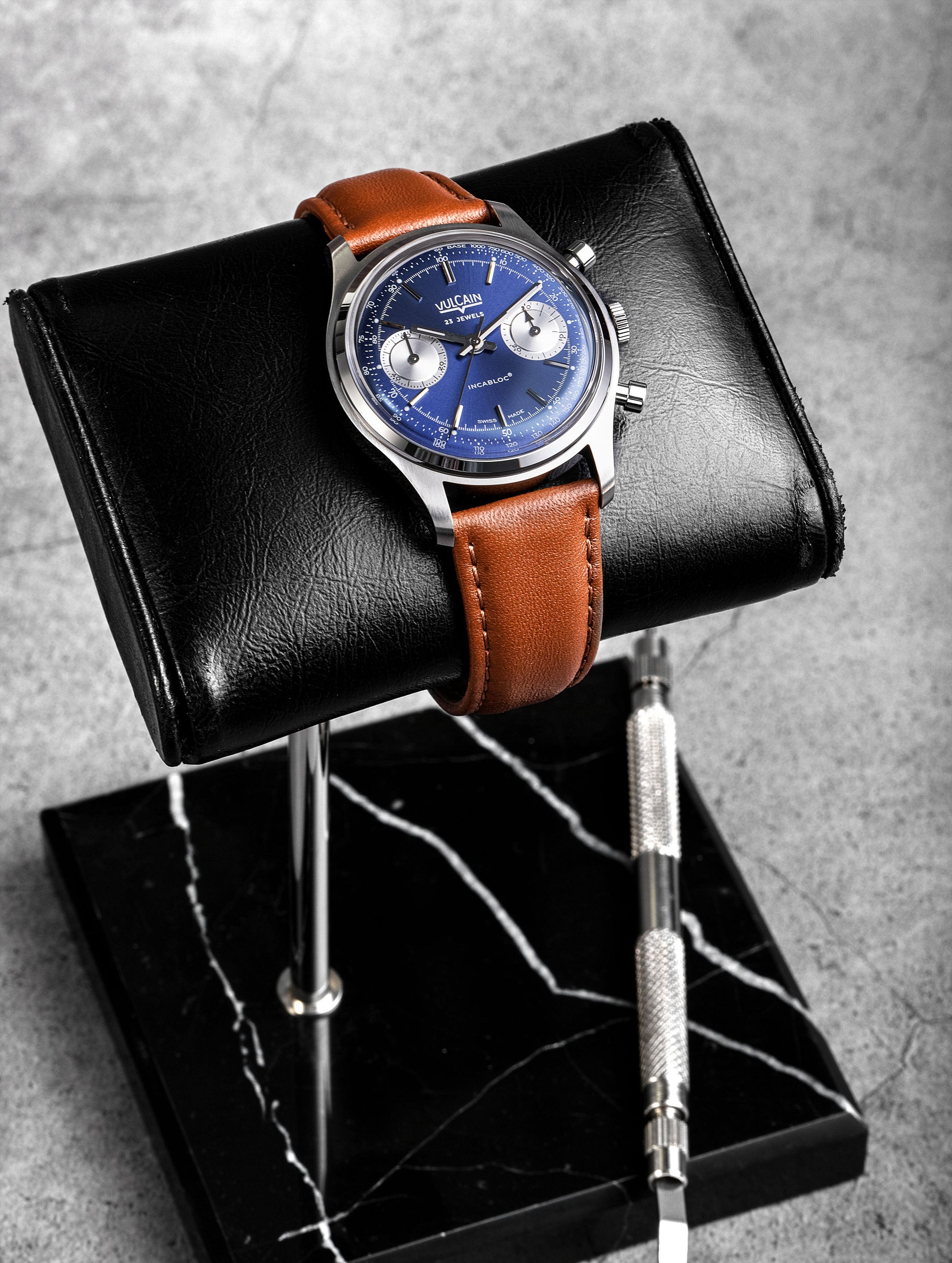 Vulcain Chronograph 1970's Blue (38mm) 640109A30