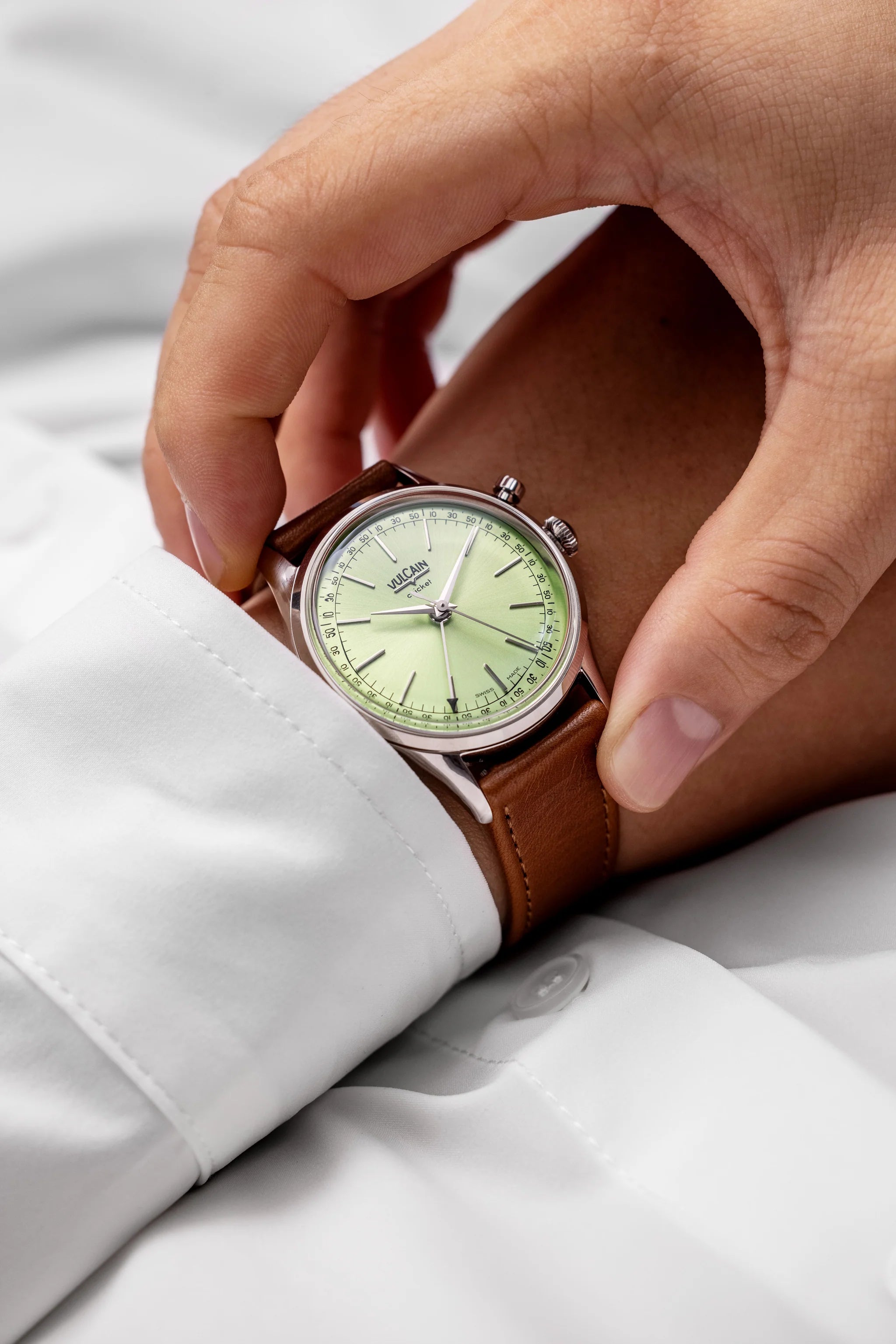 Vulcain Cricket President (39mm) Pistachio Green 100173A90 / 100273A90