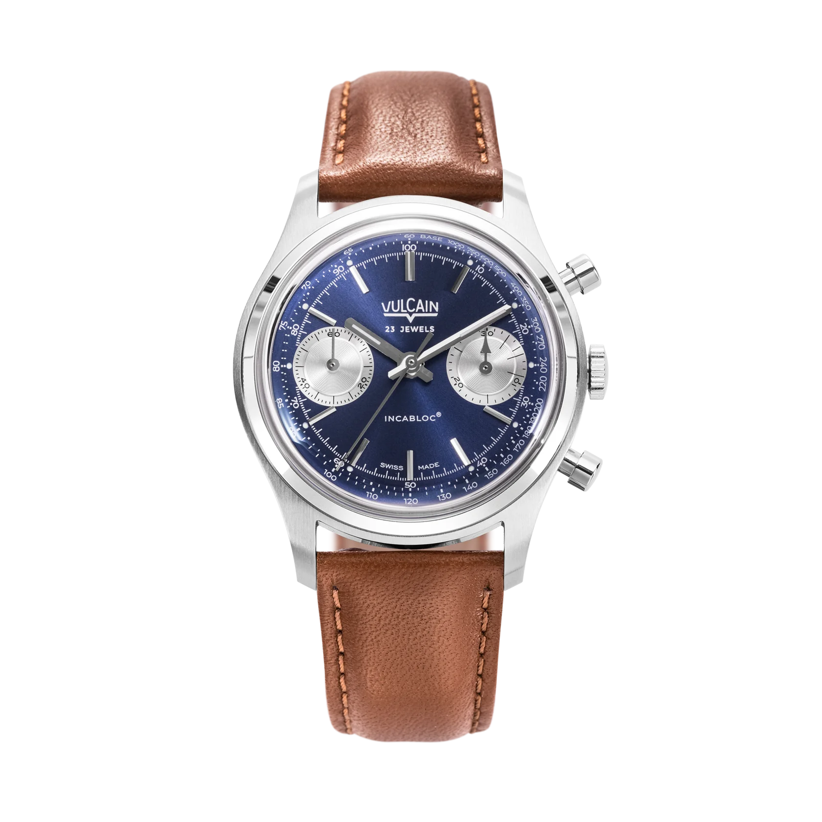 Vulcain Chronograph 1970's Blue (38mm) 640109A30 Vulcain Chronograph 1970's Blue (38mm) 640109A30