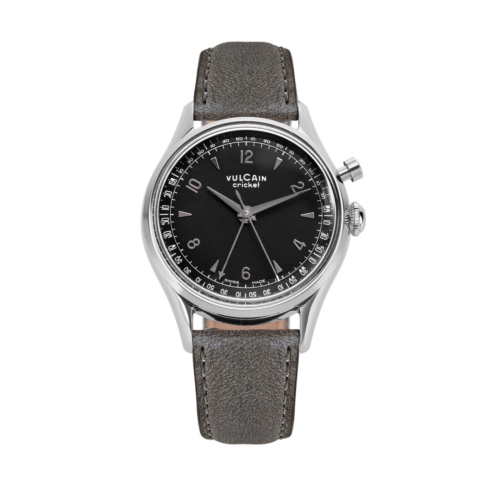 Vulcain Cricket Tradition Alarm (39mm) Black 100168A05 / 100268A05