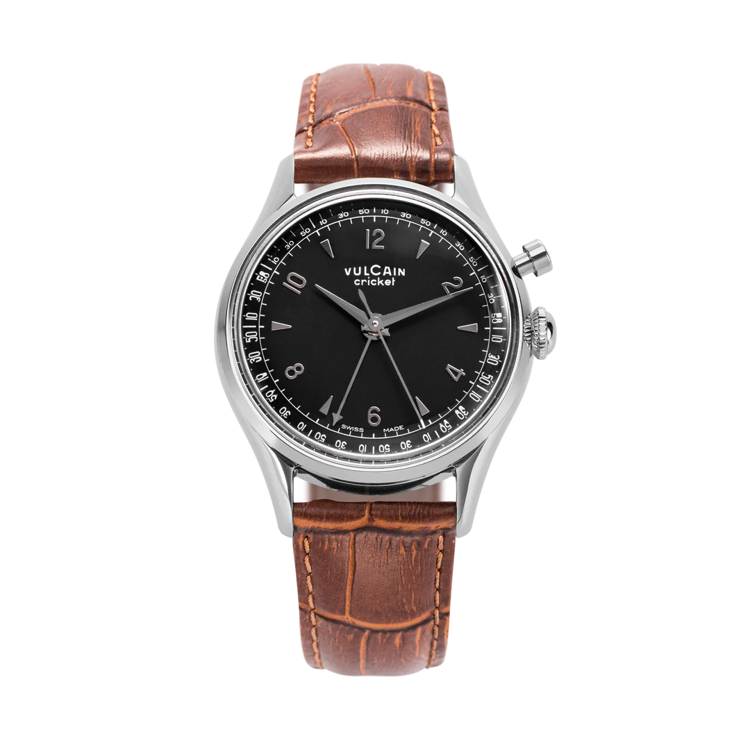 Vulcain Cricket Tradition Alarm (36mm) Black 100169A05 / 100269A05