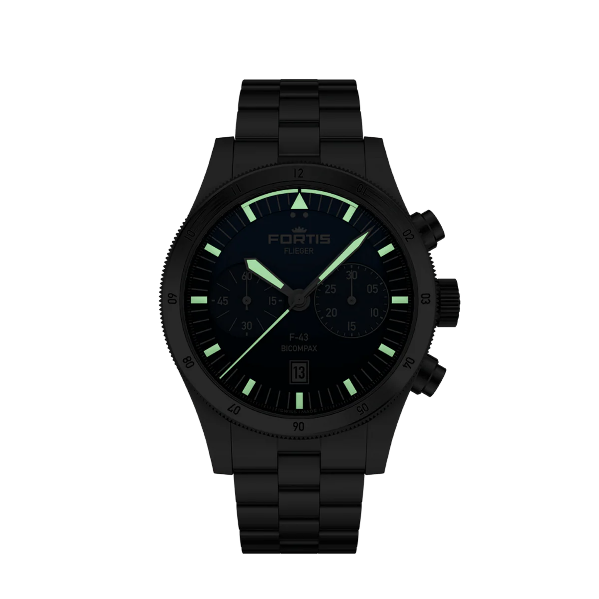 Fortis Flieger F-43 Bicompax Liberty Blue F4240012