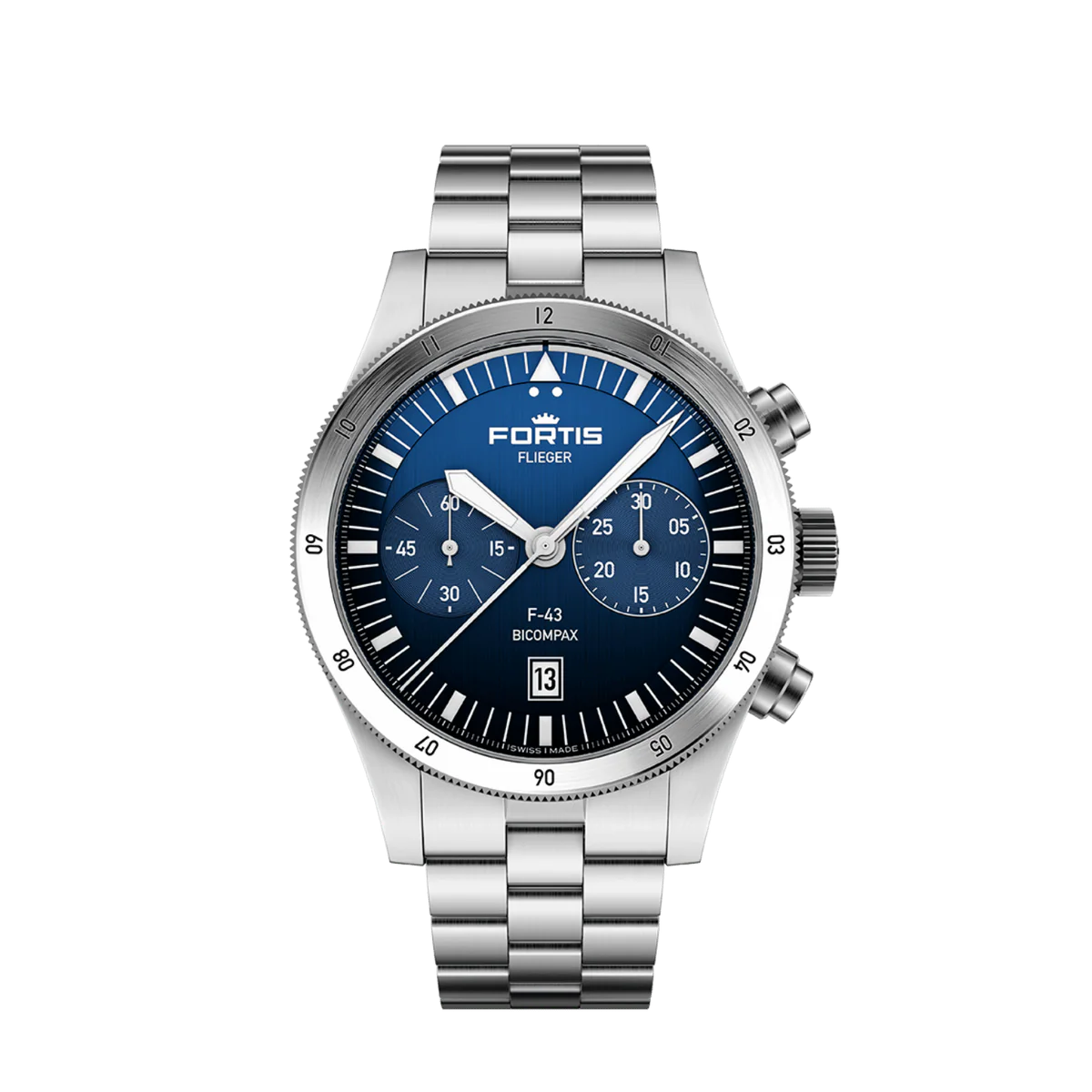 Fortis Flieger F-43 Bicompax Liberty Blue F4240012