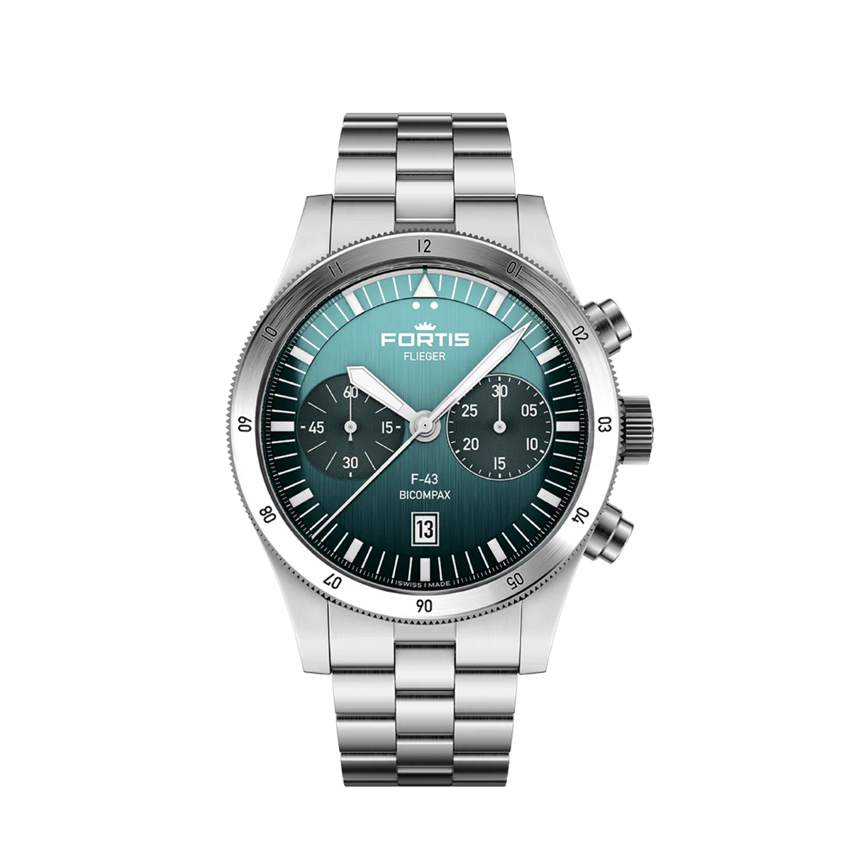 Fortis Flieger F-43 Bicompax Petrol F4240008