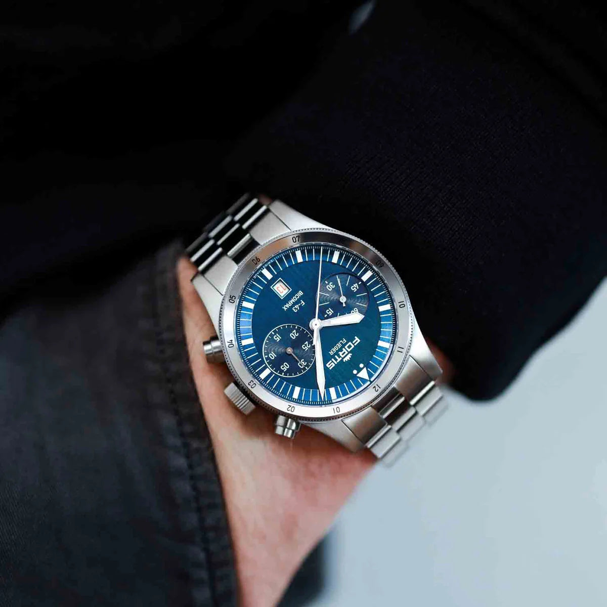 Fortis Flieger F-43 Bicompax Liberty Blue F4240012