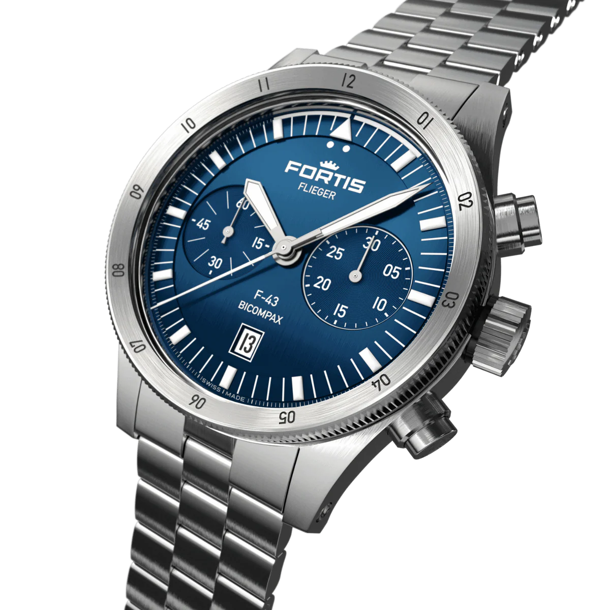 Fortis Flieger F-43 Bicompax Liberty Blue F4240012