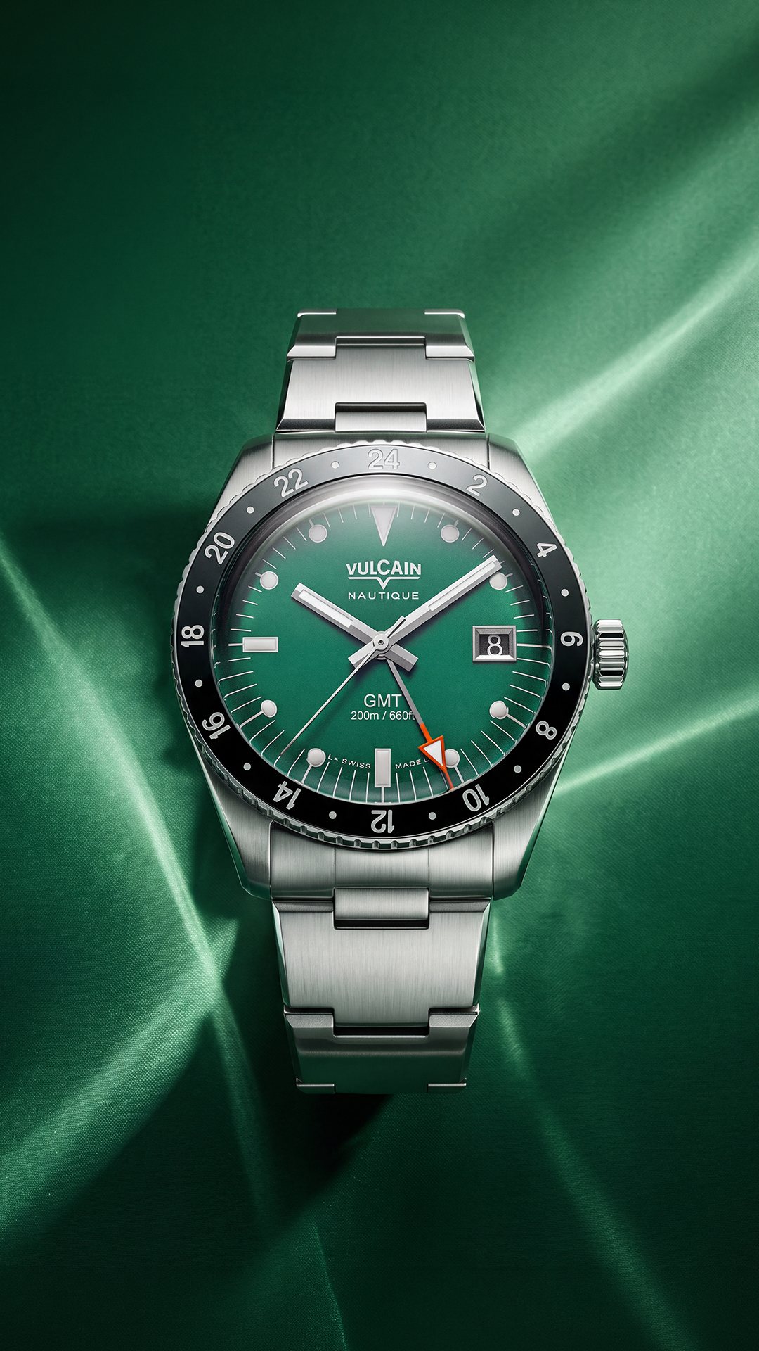 Vulcain Skindiver Nautical GMT Green (38mm) 680174BN7