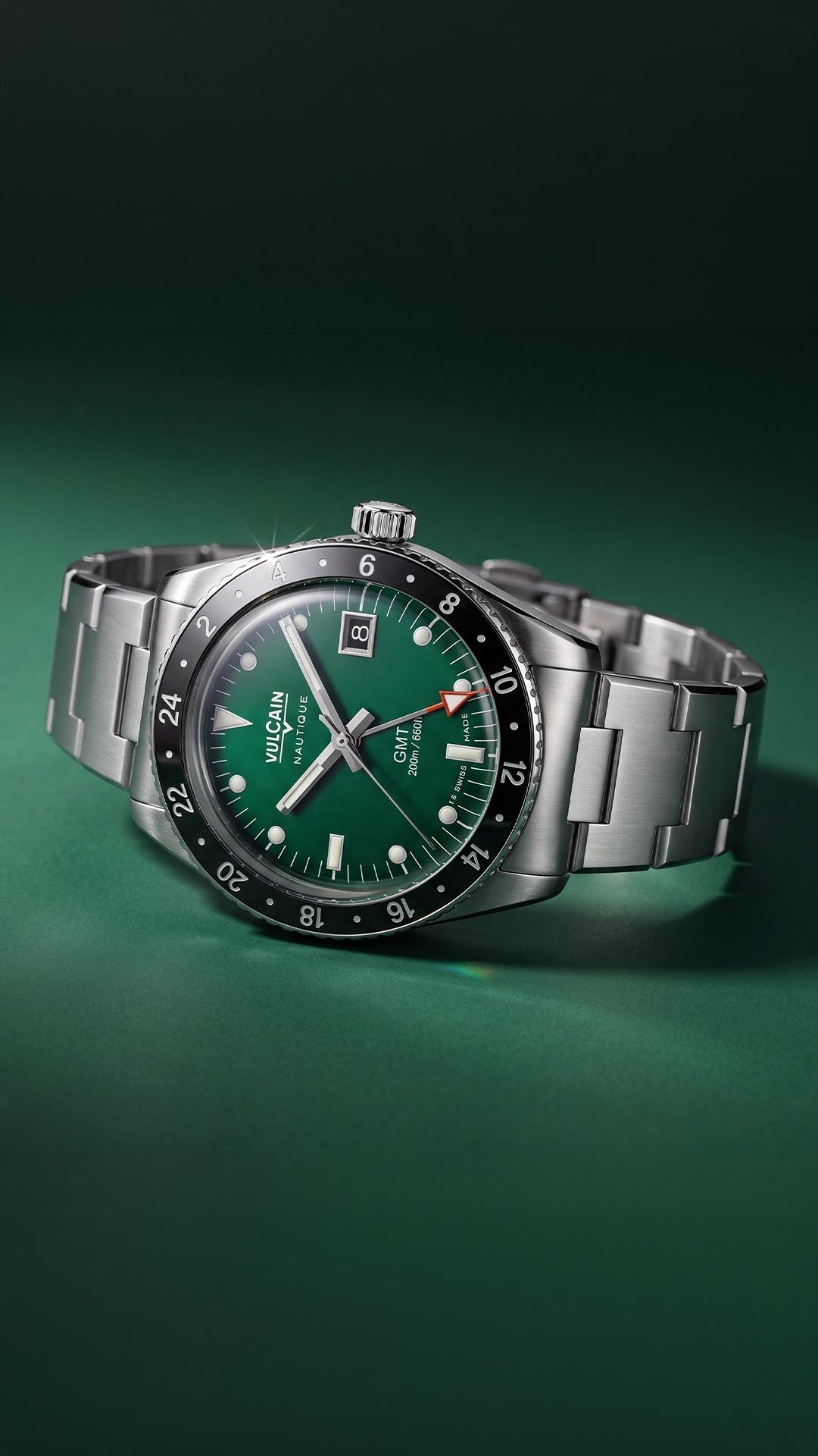 Vulcain Skindiver Nautical GMT Green (38mm) 680174BN7