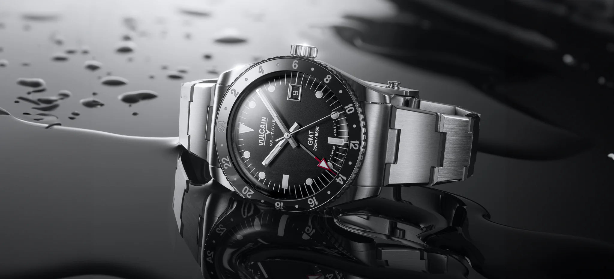 Vulcain Skindiver Nautical GMT Black (38mm) 680174B07