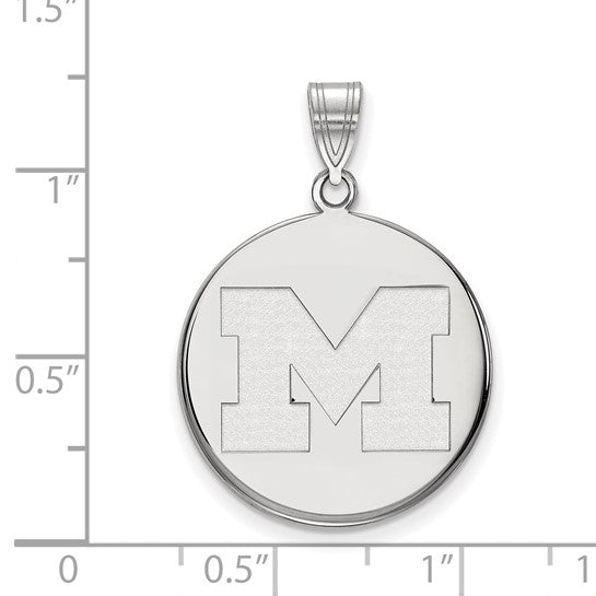 University of Michigan 14k Letter M Large Disc Pendant