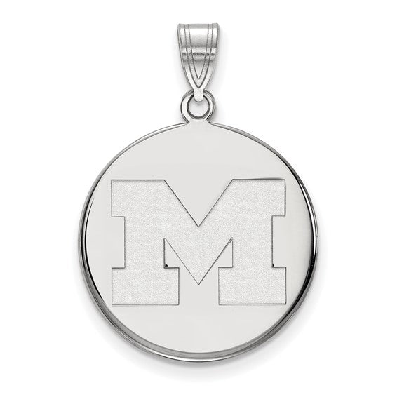 University of Michigan 14k Letter M Large Disc Pendant