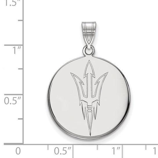 Arizona State University Pitchfork 14k Large Disc Pendant