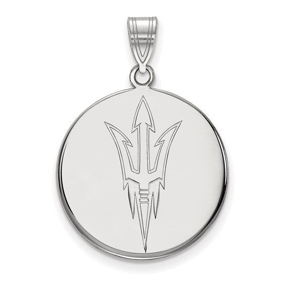 Arizona State University Pitchfork 14k Large Disc Pendant