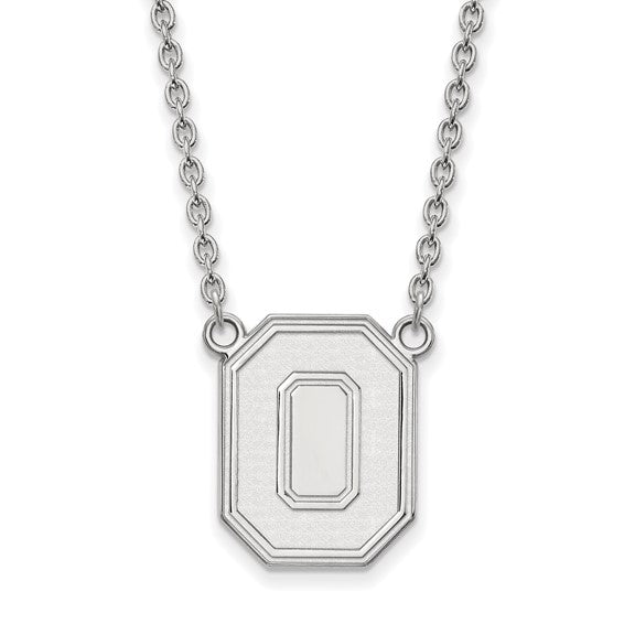 Ohio State University 14k Letter O Large Pendant on 18" Cable Chain