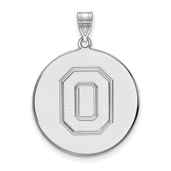 Ohio State University Letter O 14k Extra Large Disc Pendant
