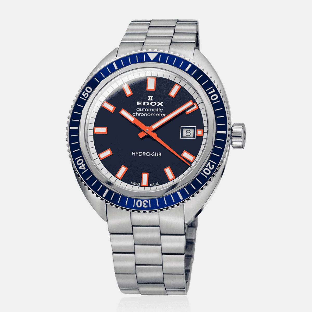 EDOX HYDRO-SUB DATE AUTOMATIC CHRONOMETER 80128-3BUM-BUIO