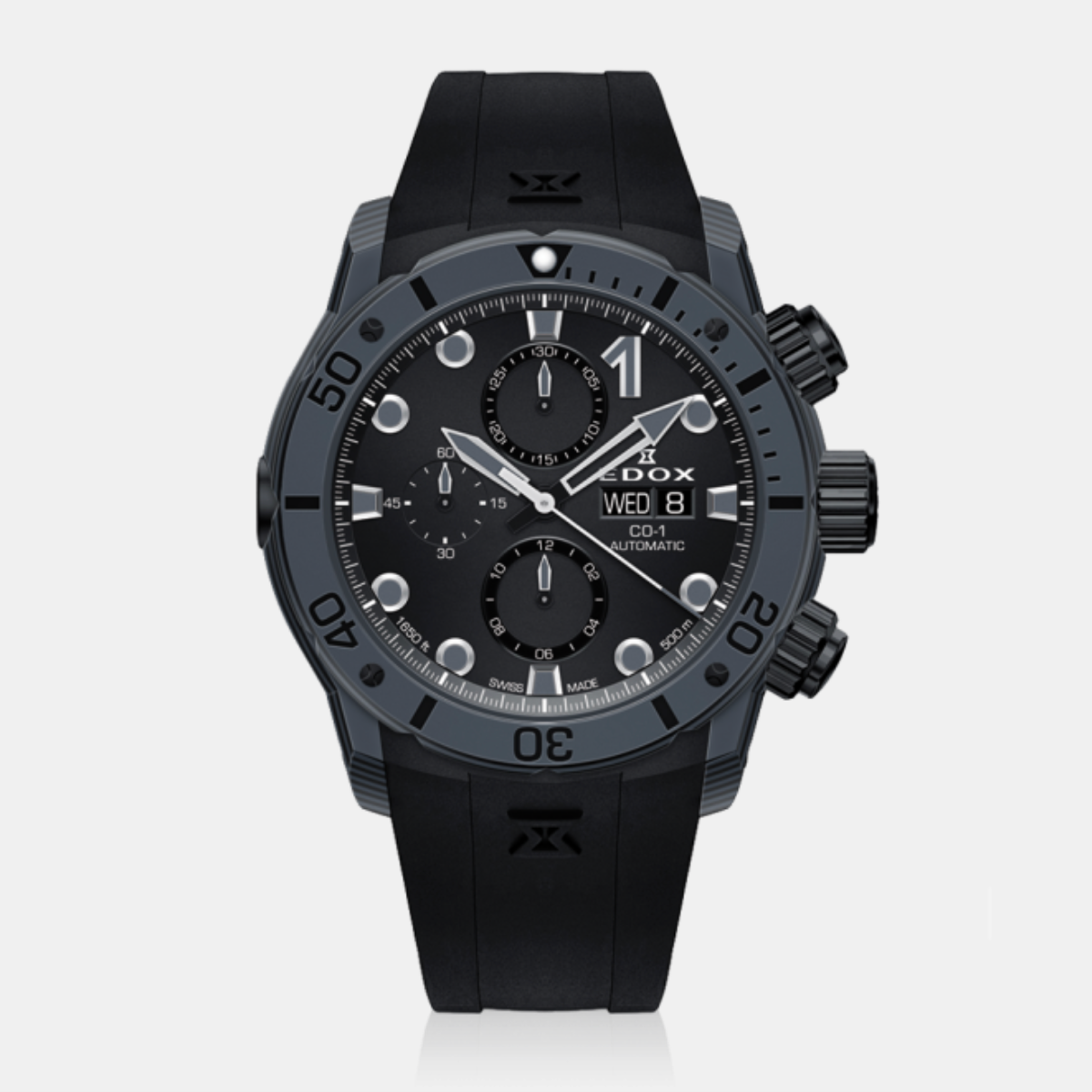 EDOX CO-1 CARBON CHRONOGRAPH AUTOMATIC 01125-CLNGN-NING