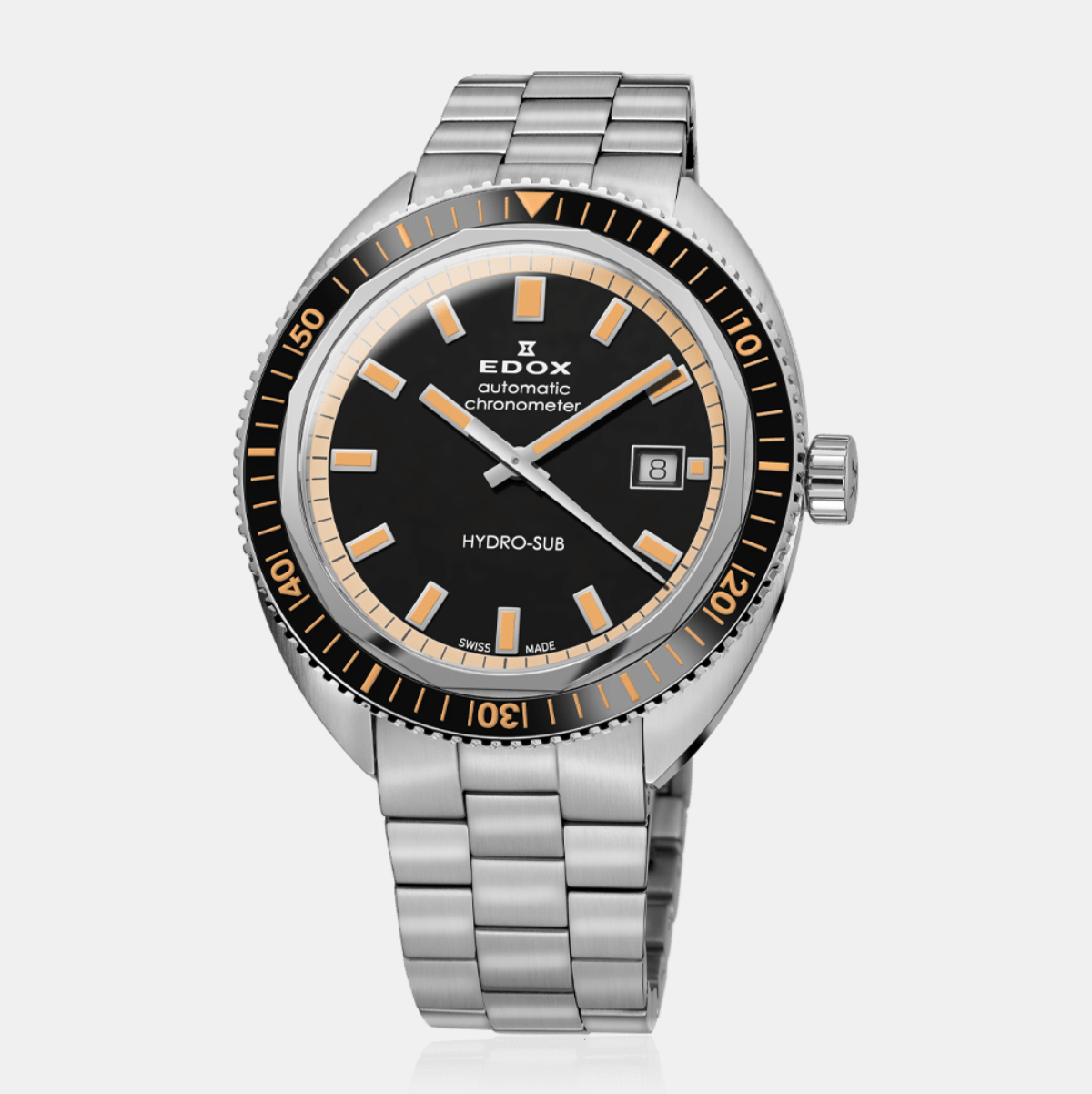 EDOX HYDRO-SUB DATE AUTOMATIC CHRONOMETER 80128-3NBM-NIB