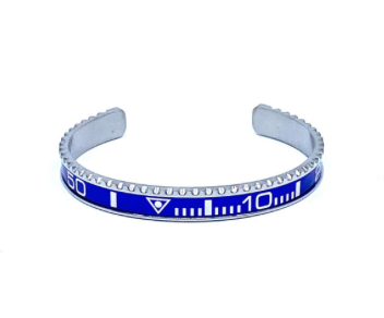 Stainless Steel GMT Watch Bezel Cuff Bangle Bracelet