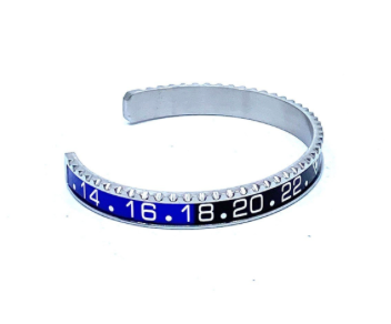 Stainless Steel GMT Watch Bezel Cuff Bangle Bracelet