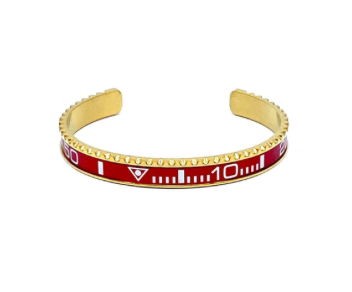 Stainless Steel GMT Watch Bezel Cuff Bangle Bracelet