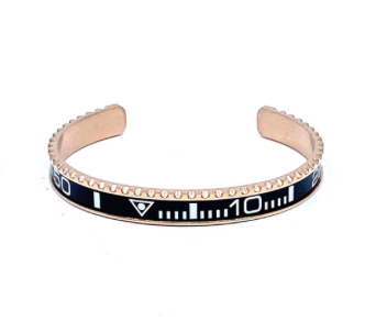 Stainless Steel GMT Watch Bezel Cuff Bangle Bracelet