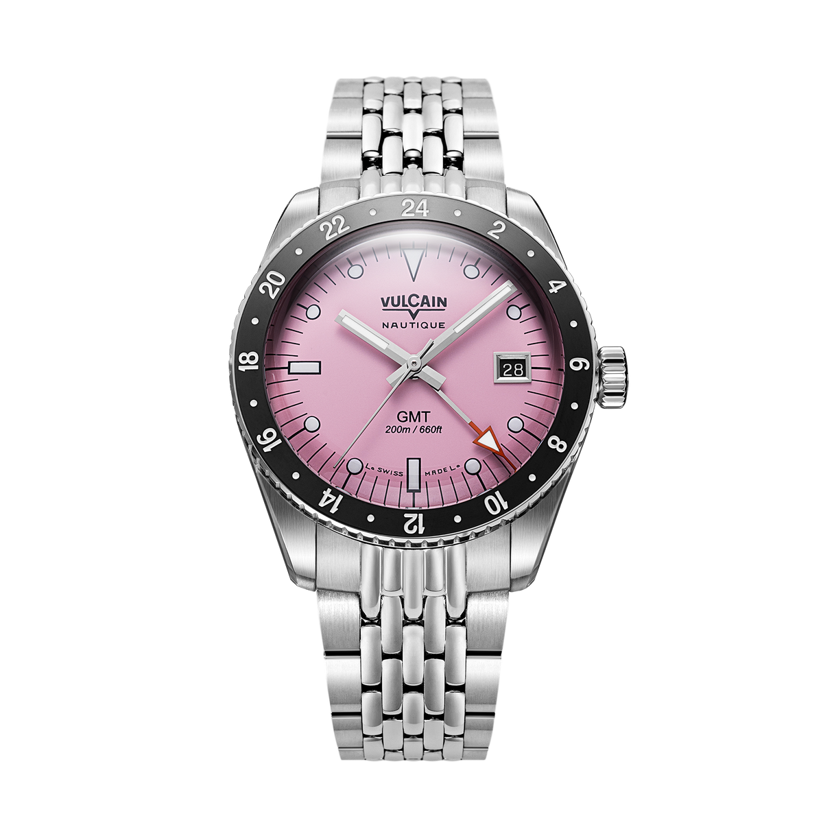 Vulcain Skindiver Nautical GMT Pink (38mm) 680174BL7