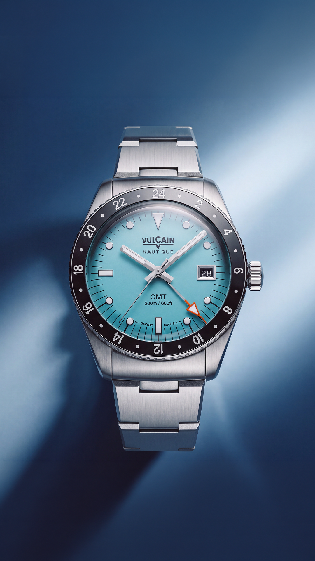Vulcain Skindiver Nautical GMT Light Blue (38mm) 680174BM7