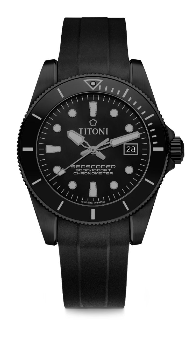 Titoni Seascoper 300 Black (42mm) 83300 B-BK-R-716