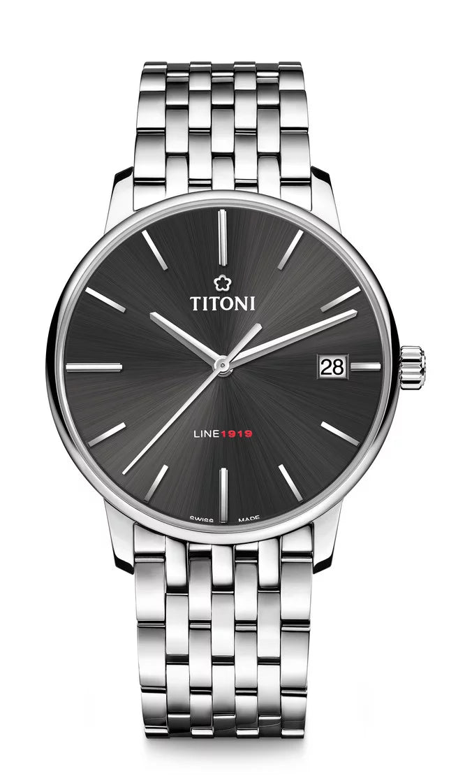 Titoni Line 1919 Anthracite (40mm) 83919 S-576