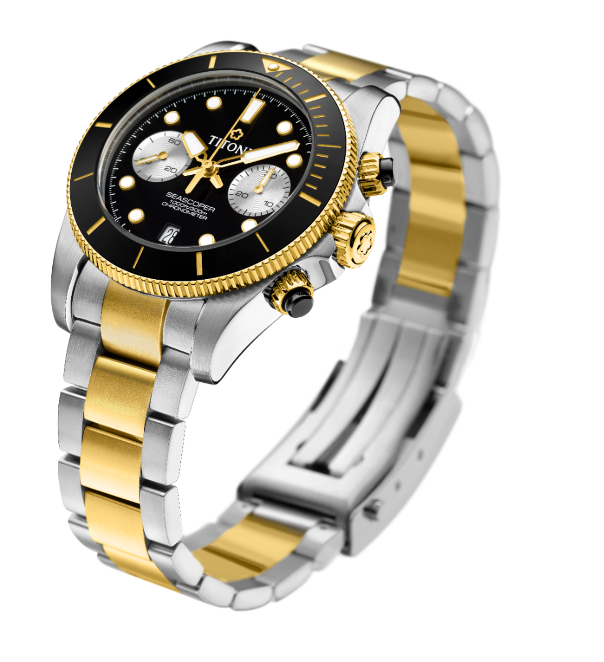 Titoni Seascoper 300 Chronograph Black Two Tone (42mm) 94300 SY-BK-731
